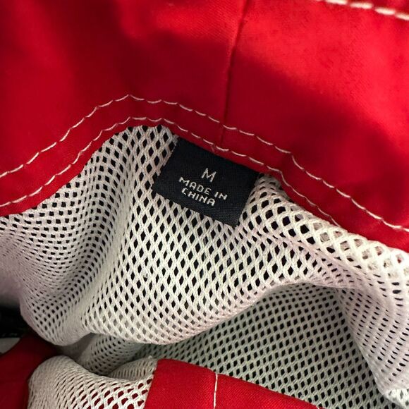 Y2K Tommy Hilfiger Red White Blue Swim Trunks - Men M - Picture 5 of 6